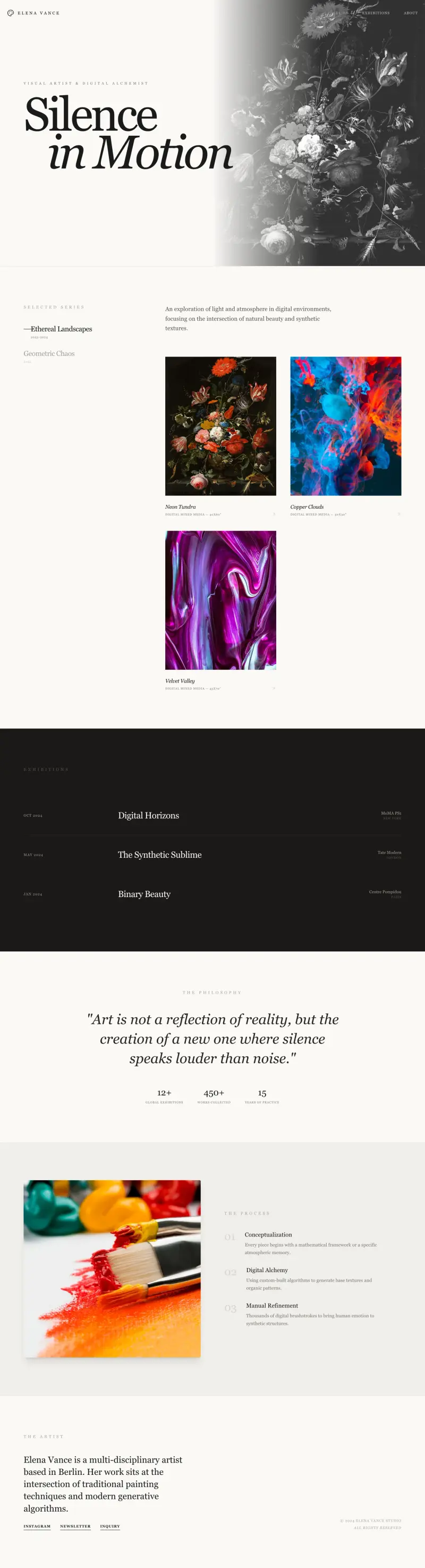 Art Portfolio Website Builder, built with Looops