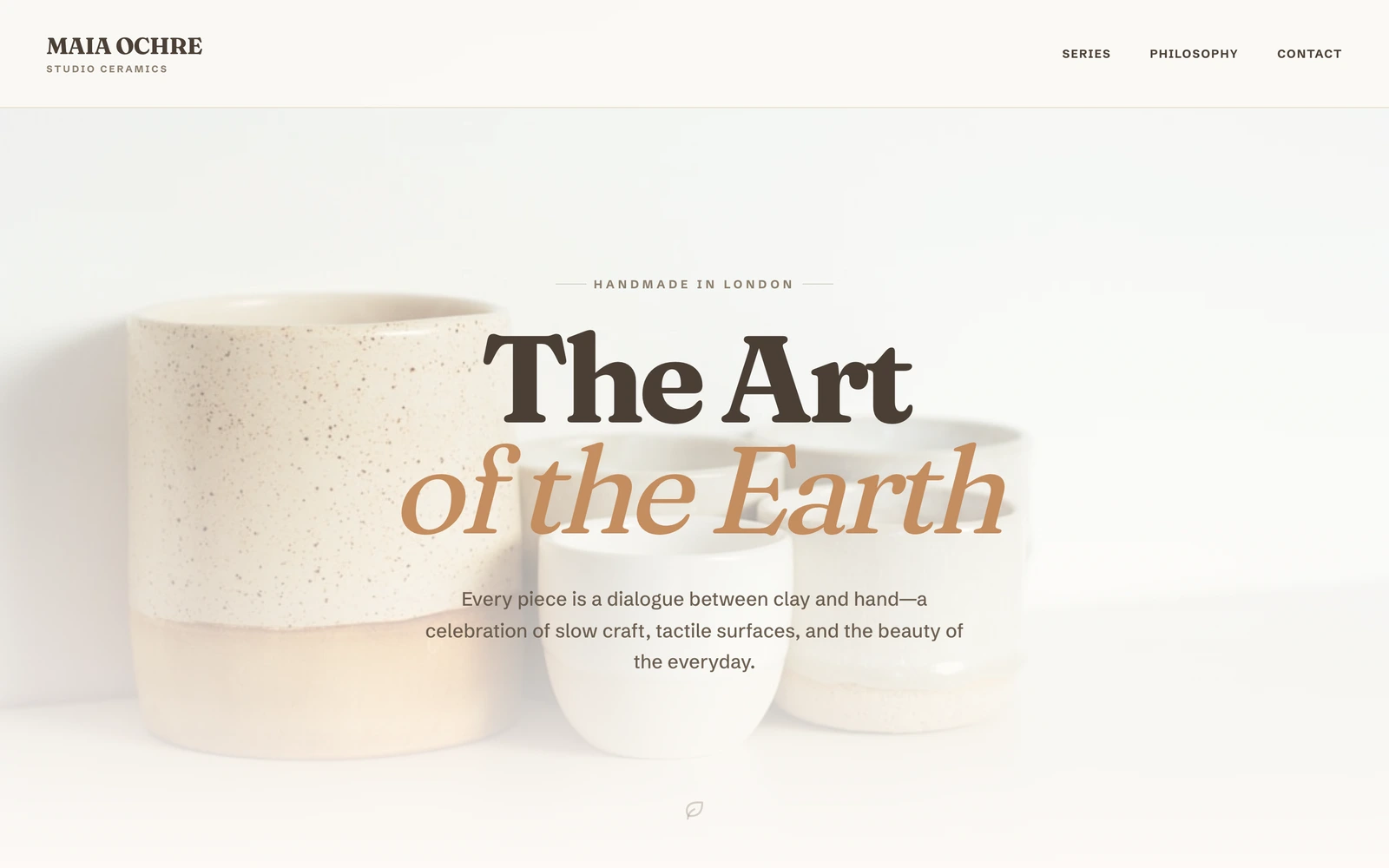 Ceramicist Website Template preview