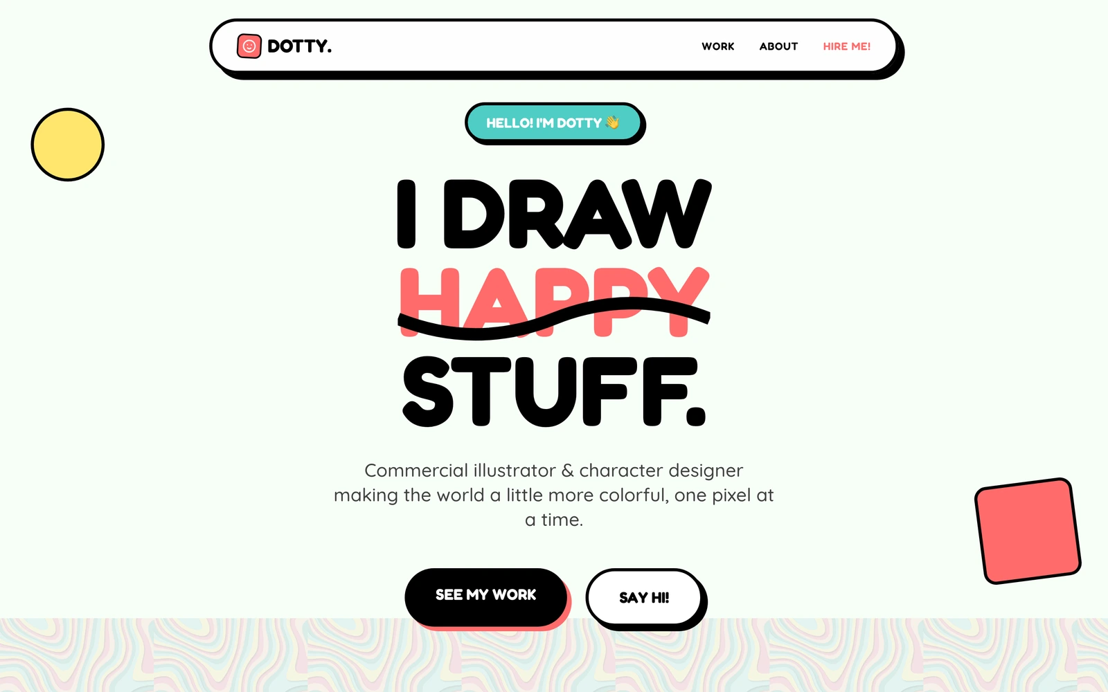 Illustrator Website Template preview