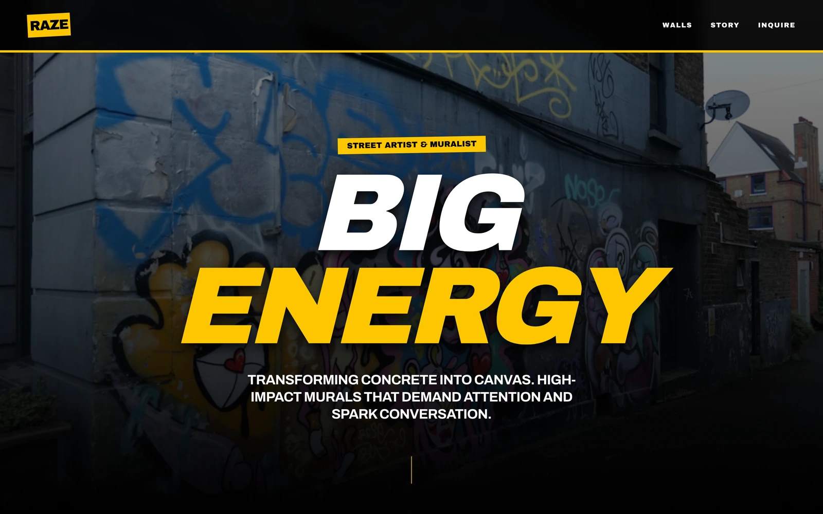 Muralist Website Template preview