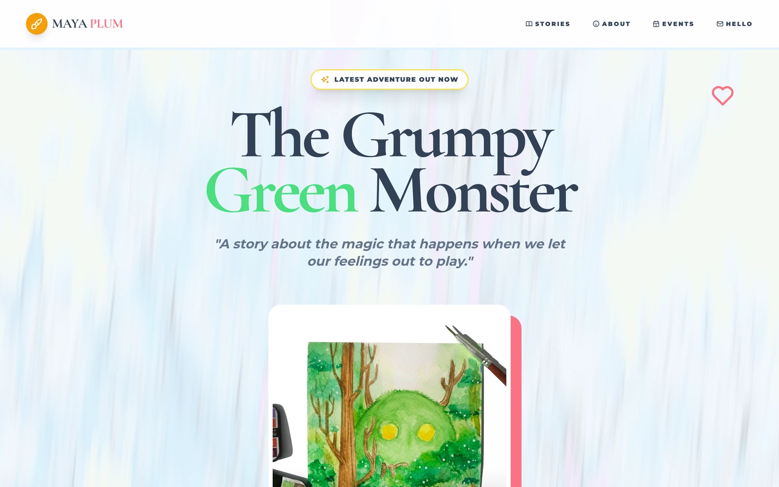 Children's Book Author Website Template preview