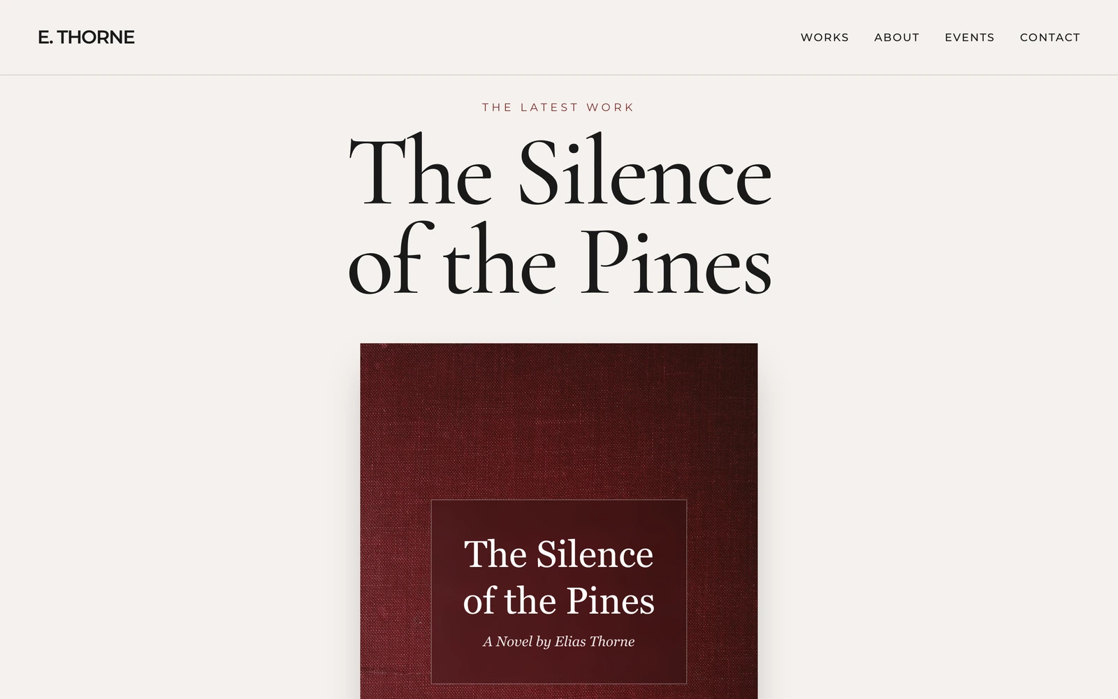 Novelist Website Template preview