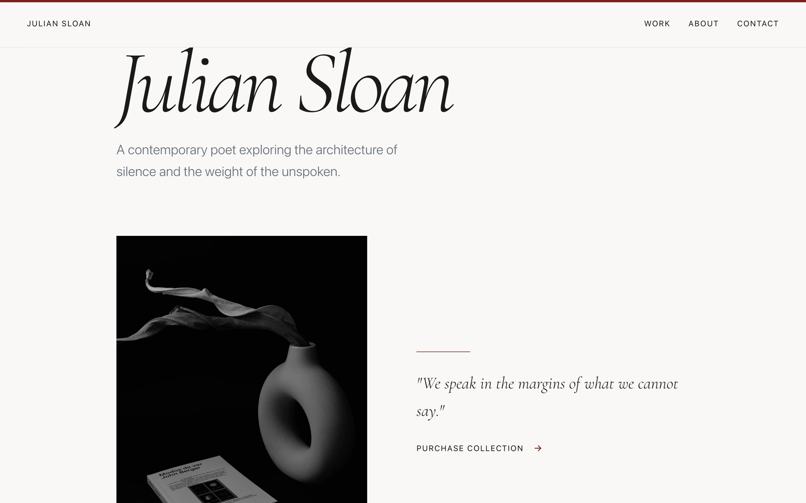 Poet Website Template preview