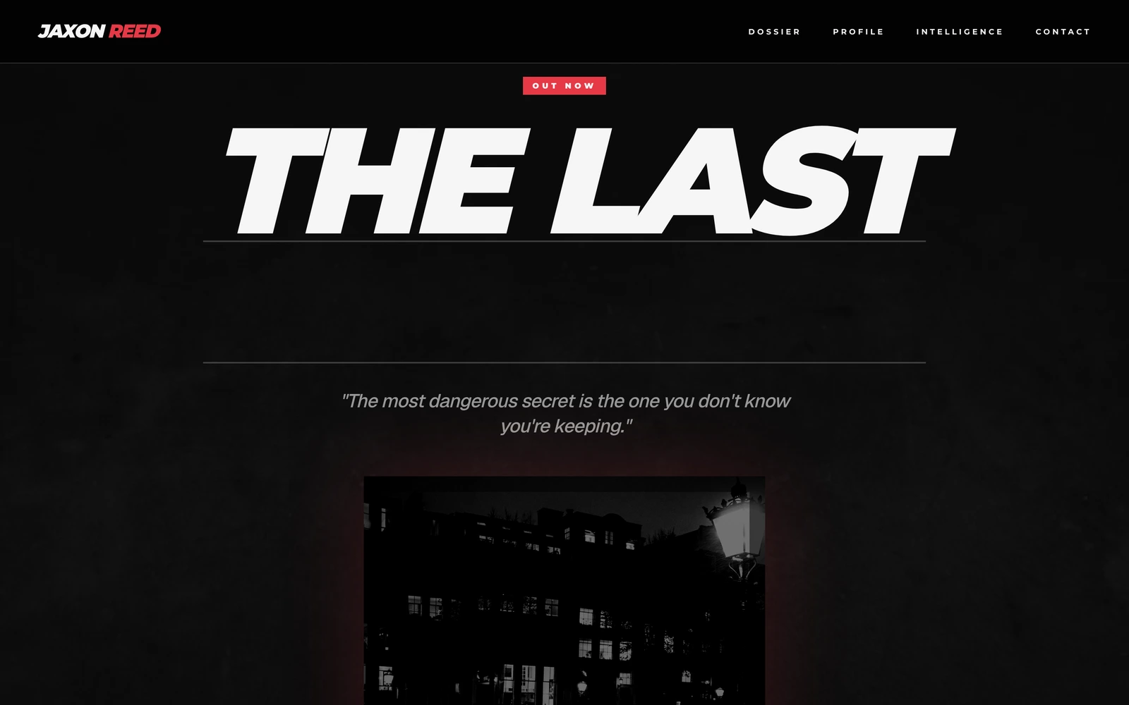 Thriller Author Website Template preview