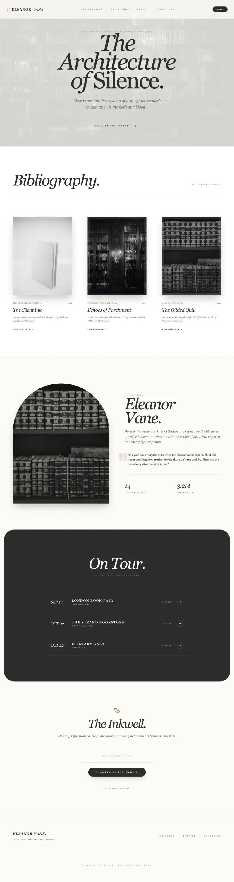 Author Website Builder, built with Looops