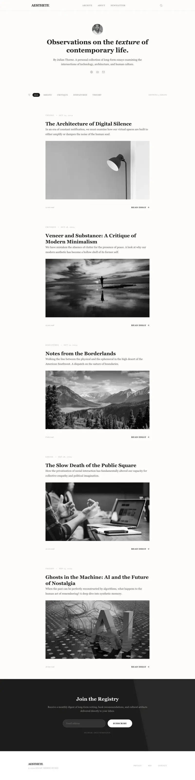Personal Blog Website Builder, built with Looops
