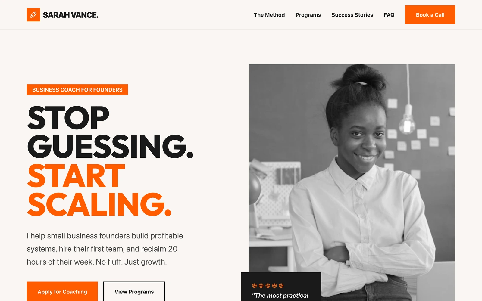 Business Coaching Website Template preview