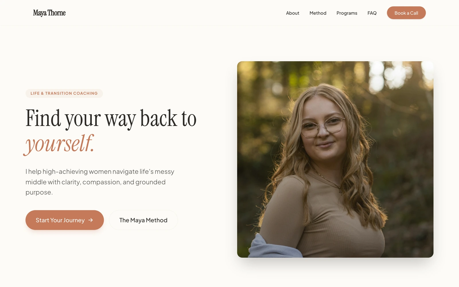 Life Coach Website Template preview