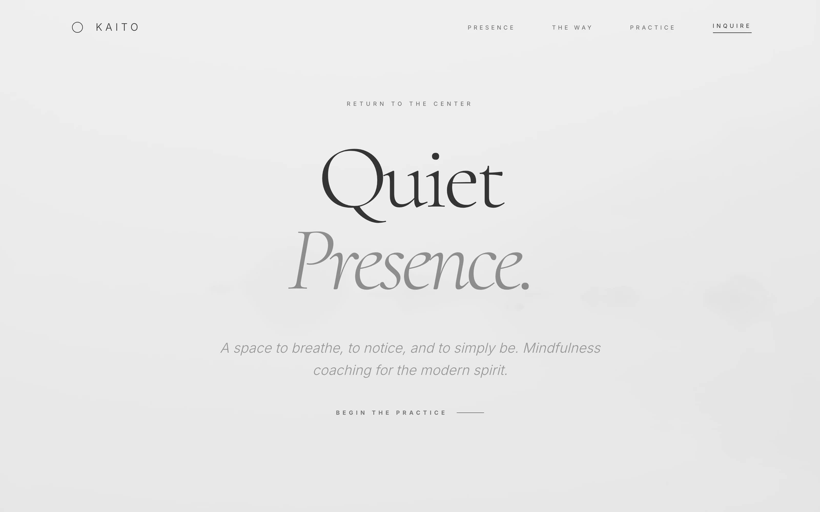 Mindfulness Coach Website Template preview