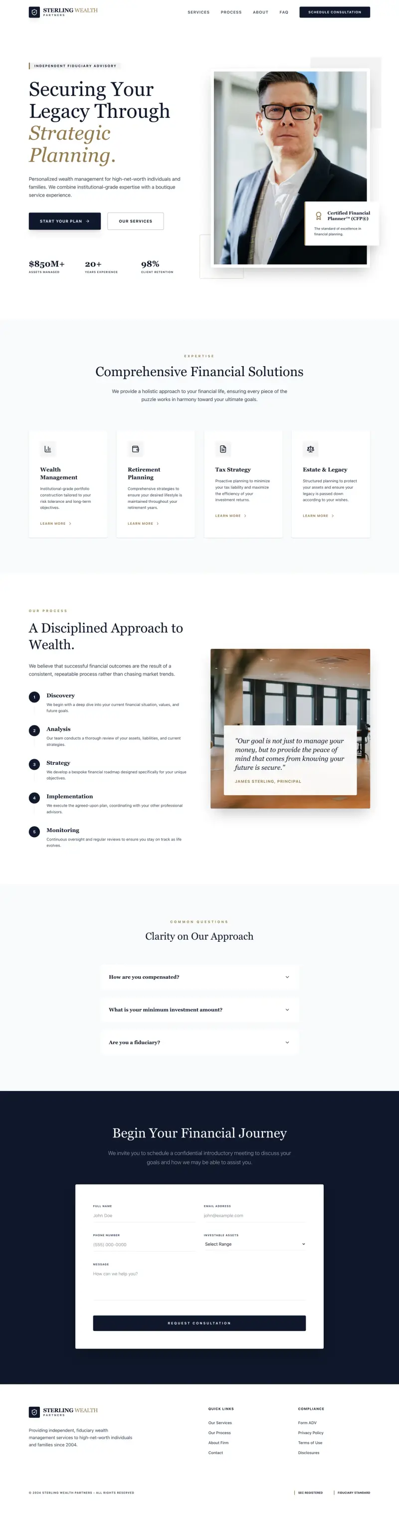Financial Advisor Website Builder, built with Looops