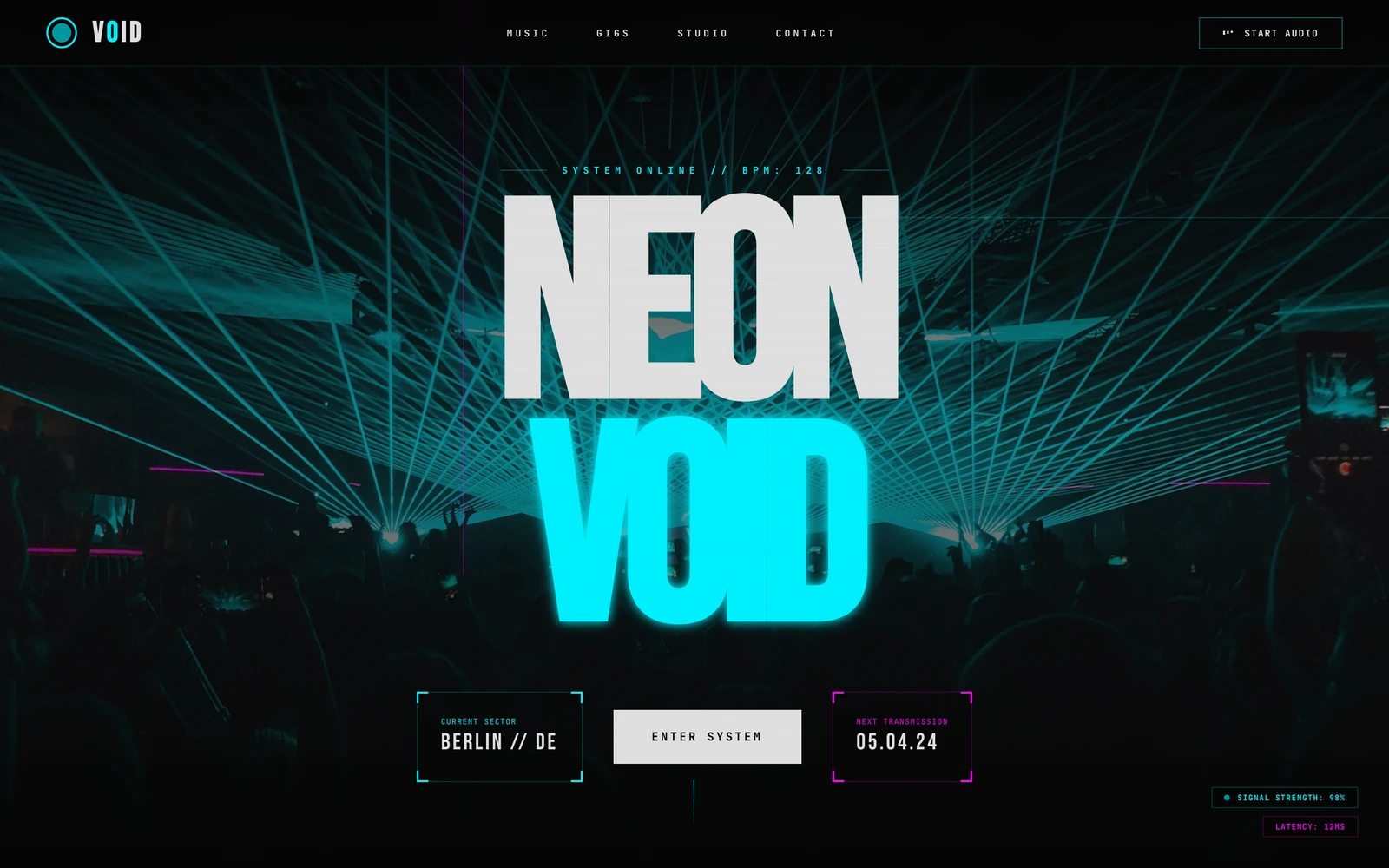 DJ Website Template preview