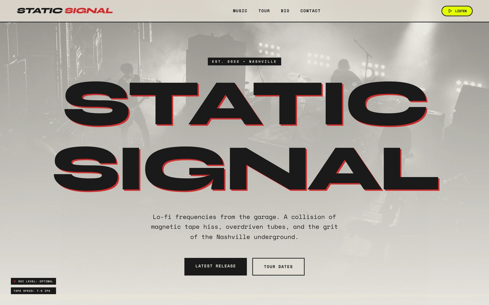 Indie Band Website Template preview