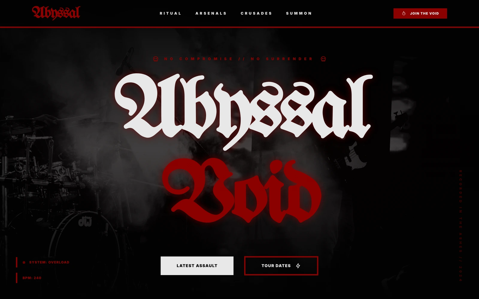 Metal Band Website Template preview