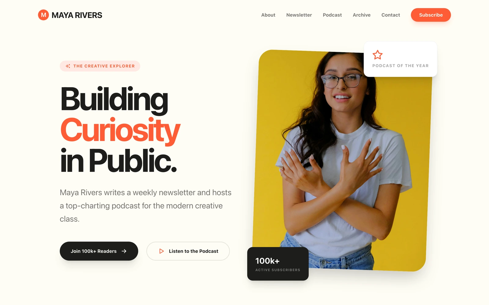 Creator Website Template preview