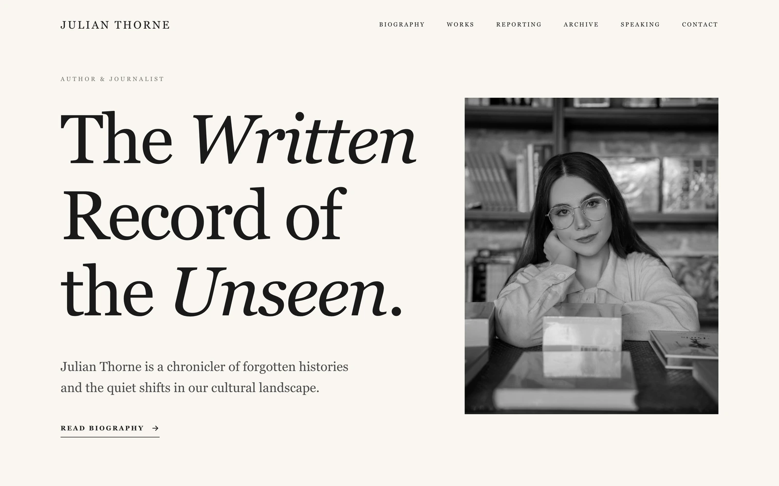 Writer Website Template preview