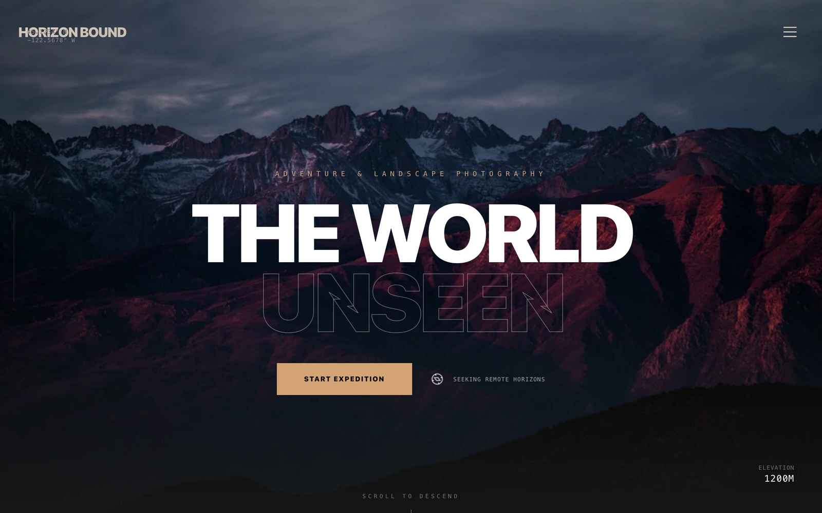 Travel Photographer Website Template preview