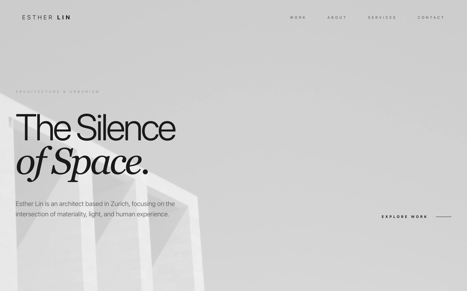 Architecture Portfolio Website Template preview