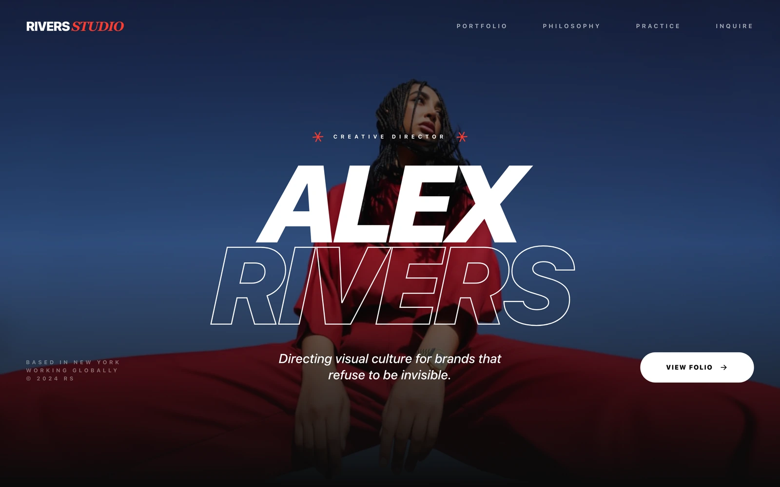 Art Director Portfolio Website Template preview