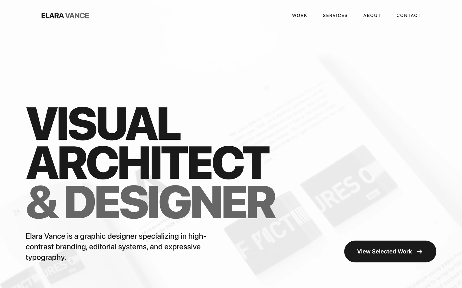Graphic Design Portfolio Website Template preview