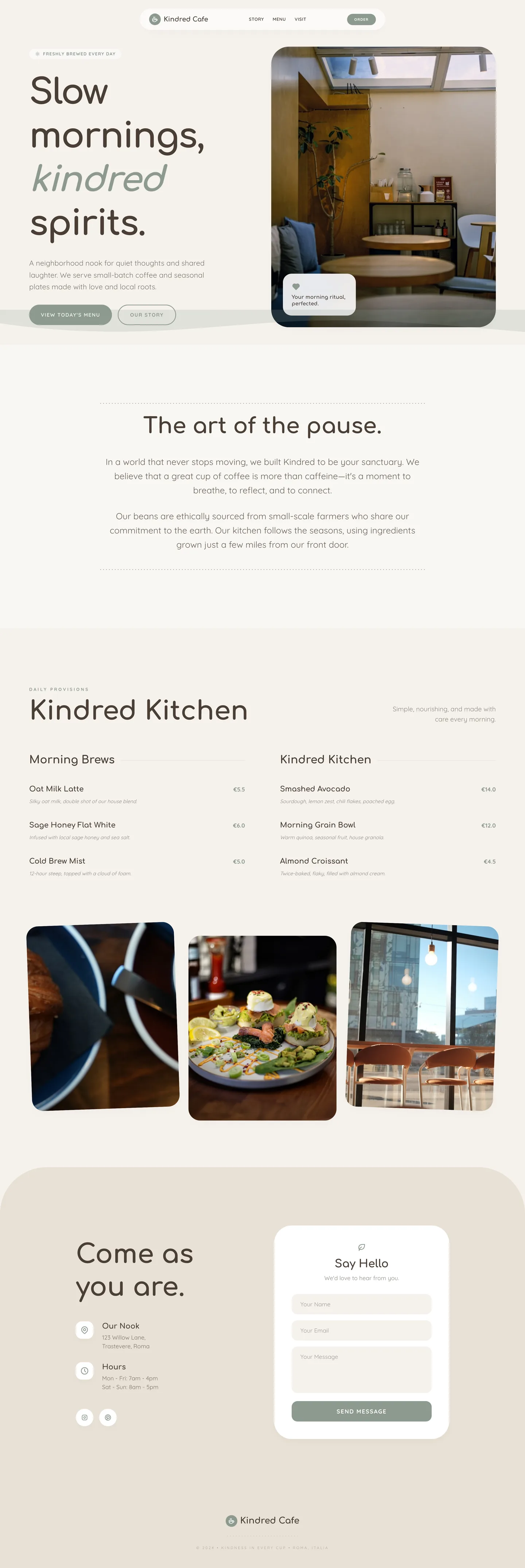 Coffee shop & cafe website template