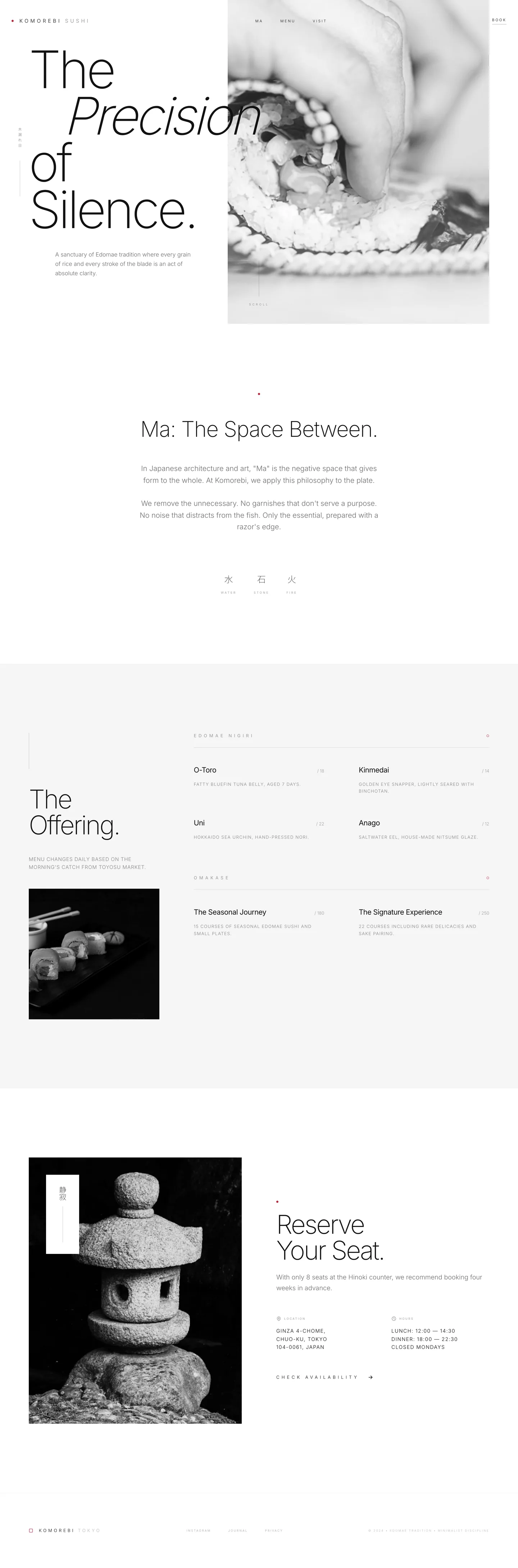 Japanese sushi bar website template