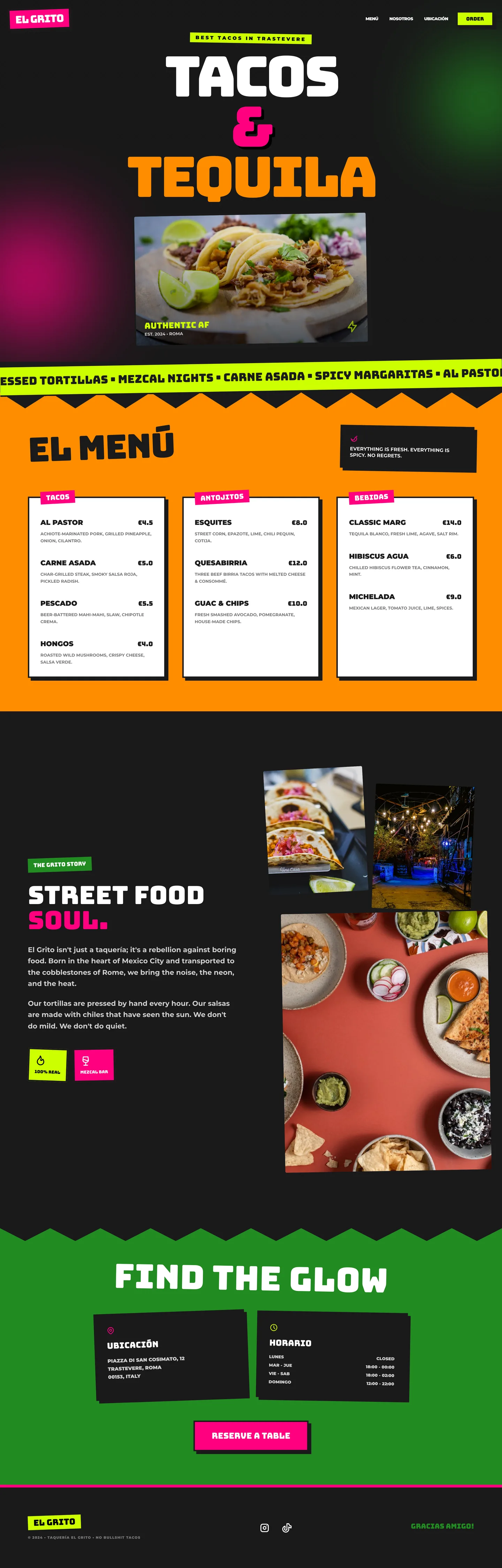 Mexican taqueria website template