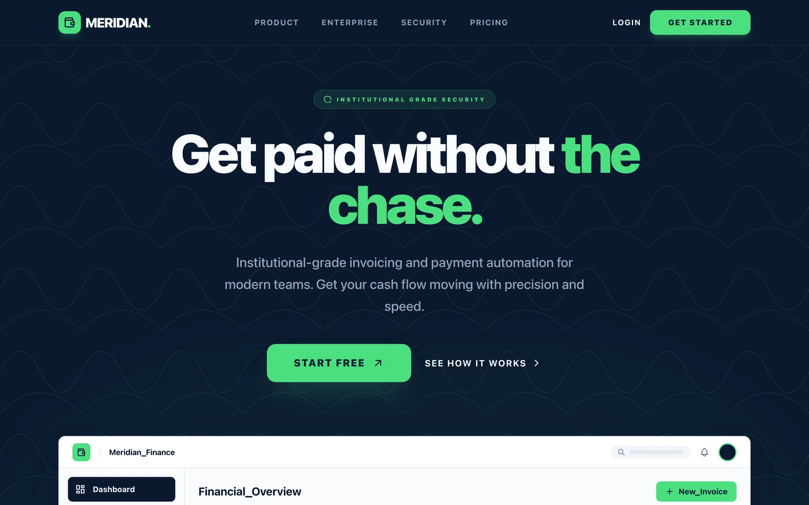Invoicing Software Website Template preview