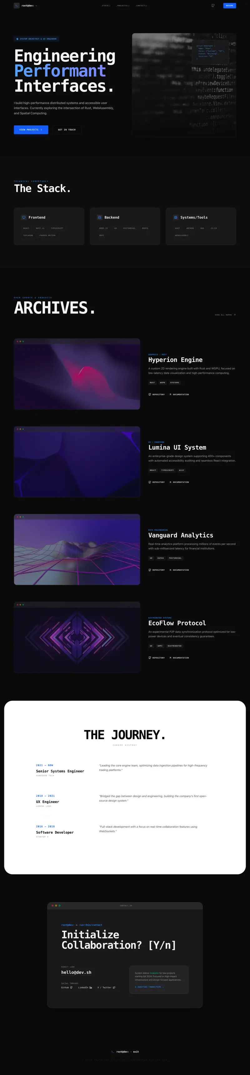 Web Developer Portfolio Builder, built with Looops