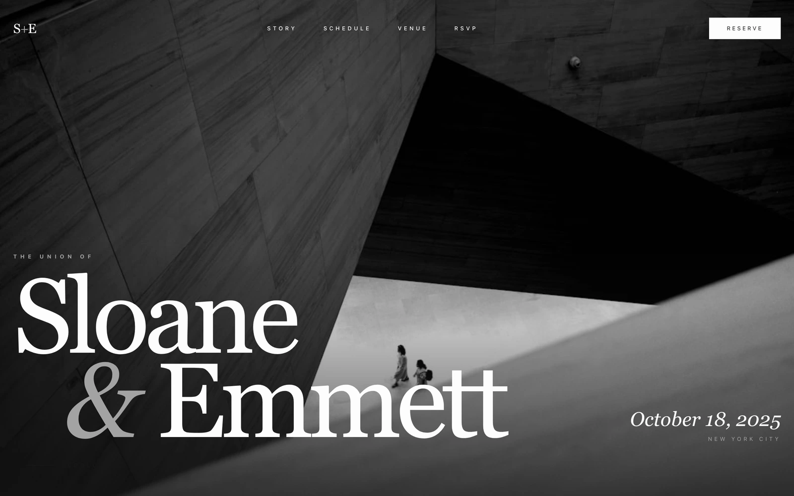 Modern minimal website template