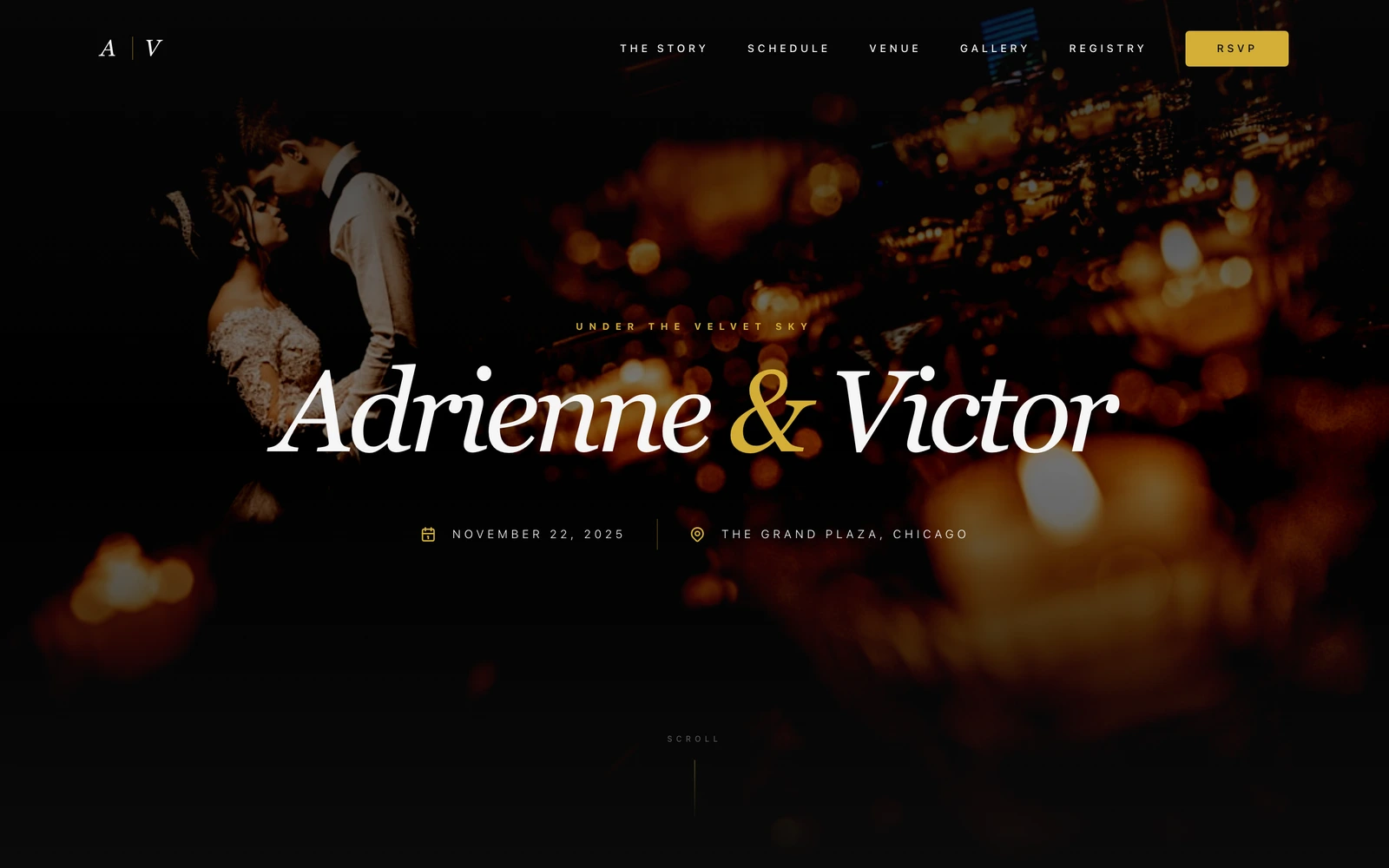 Evening formal website template