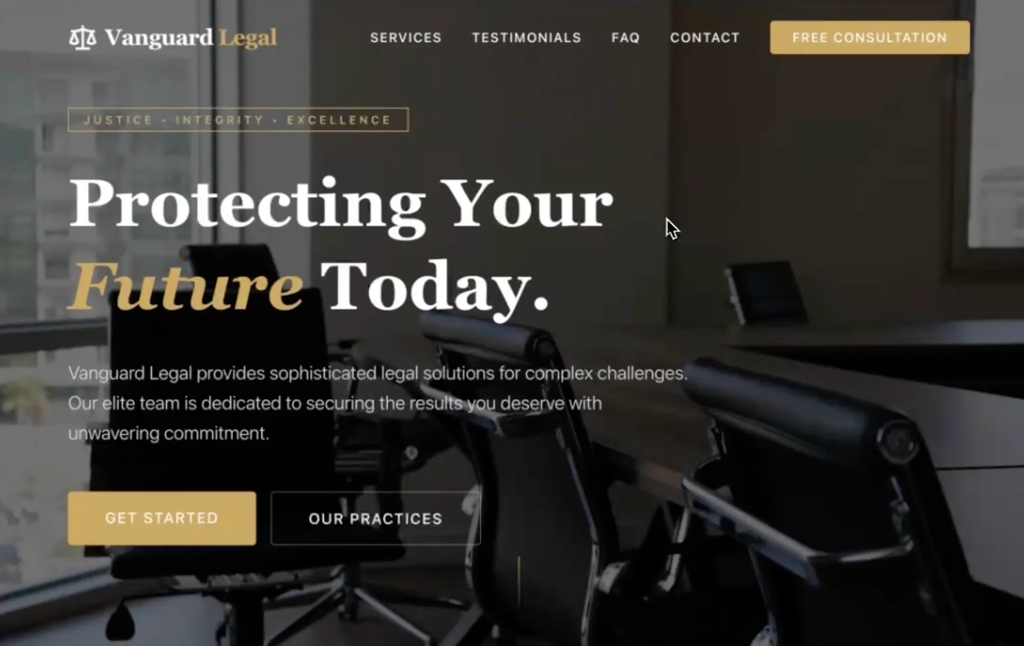 A professional services website built with Looops