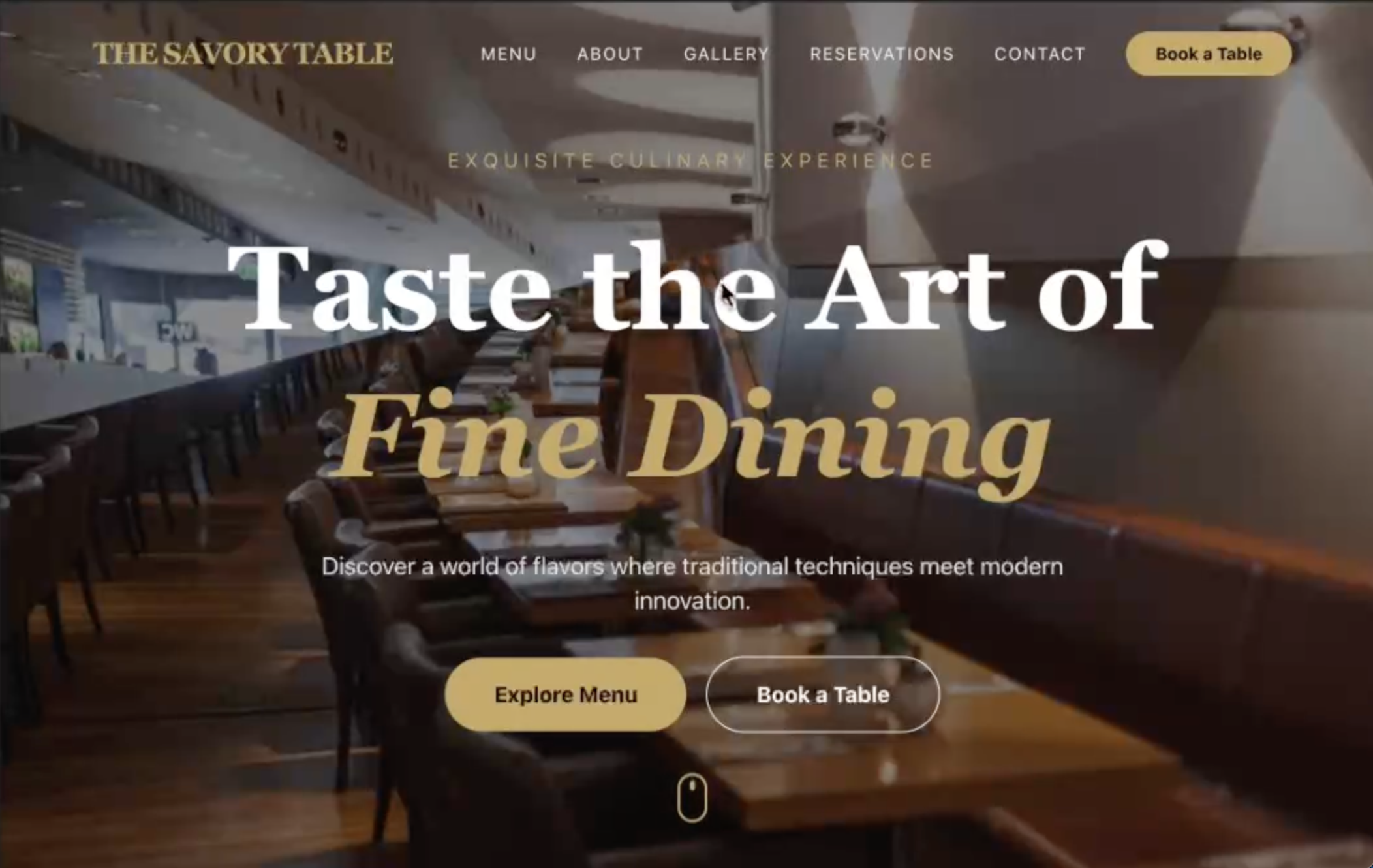 A restaurant website built with Looops
