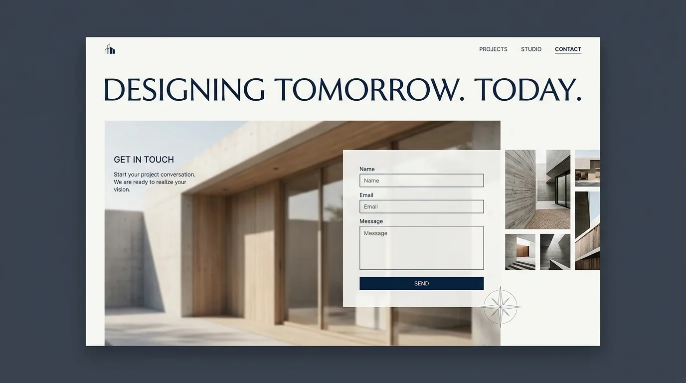 A website with a built-in contact form, made with Looops
